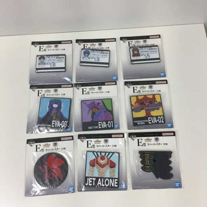 [BUNJANG] Neon Genesis Evangelion Rubber Coaster Set / 신세기 에반게리온 고무 코스터 세트