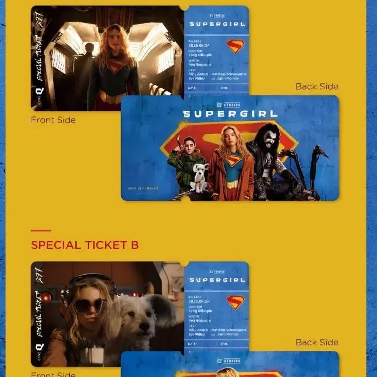 [BUNJANG] Supergirl Special Ticket Set / 슈퍼걸 스페셜티켓 2종 세트 판매합니다.