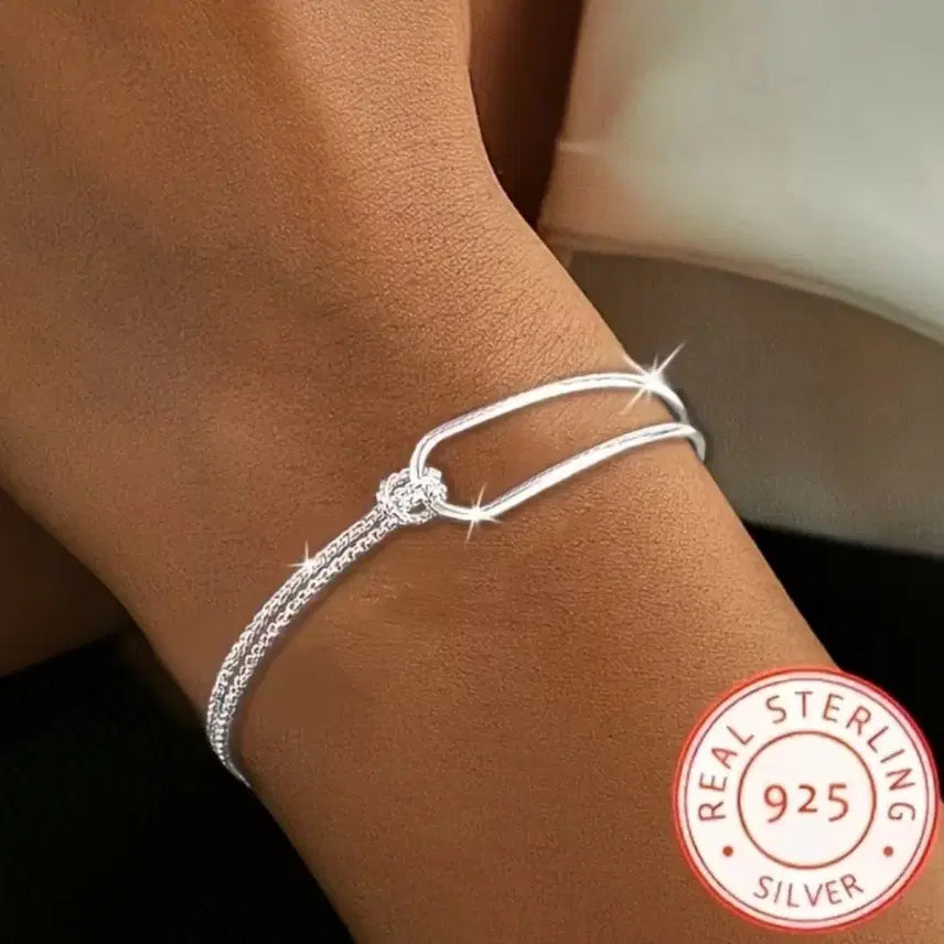 [BUNJANG] S925 Silver Double Knot Bracelet / 925 은 팔찌