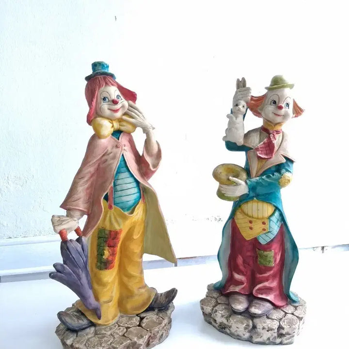 [BUNJANG] Vintage Clown Dolls (2 pcs) - 48cm Height / 옛날-대형 삐에로 인형2개 높이 48cm