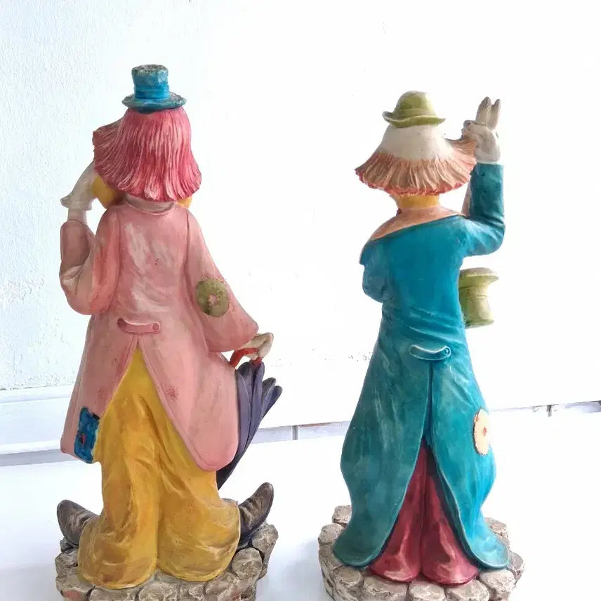 [BUNJANG] Vintage Clown Dolls (2 pcs) - 48cm Height / 옛날-대형 삐에로 인형2개 높이 48cm
