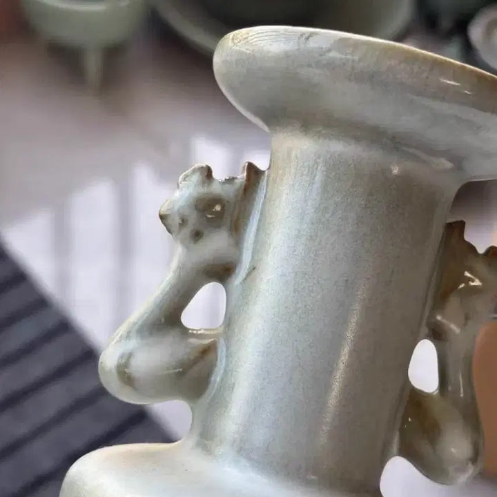 [BUNJANG] Authentic Celadon Porcelain Vase - Early Qing Dynasty / 진품 청나라초기 용천요(운송시간13일)