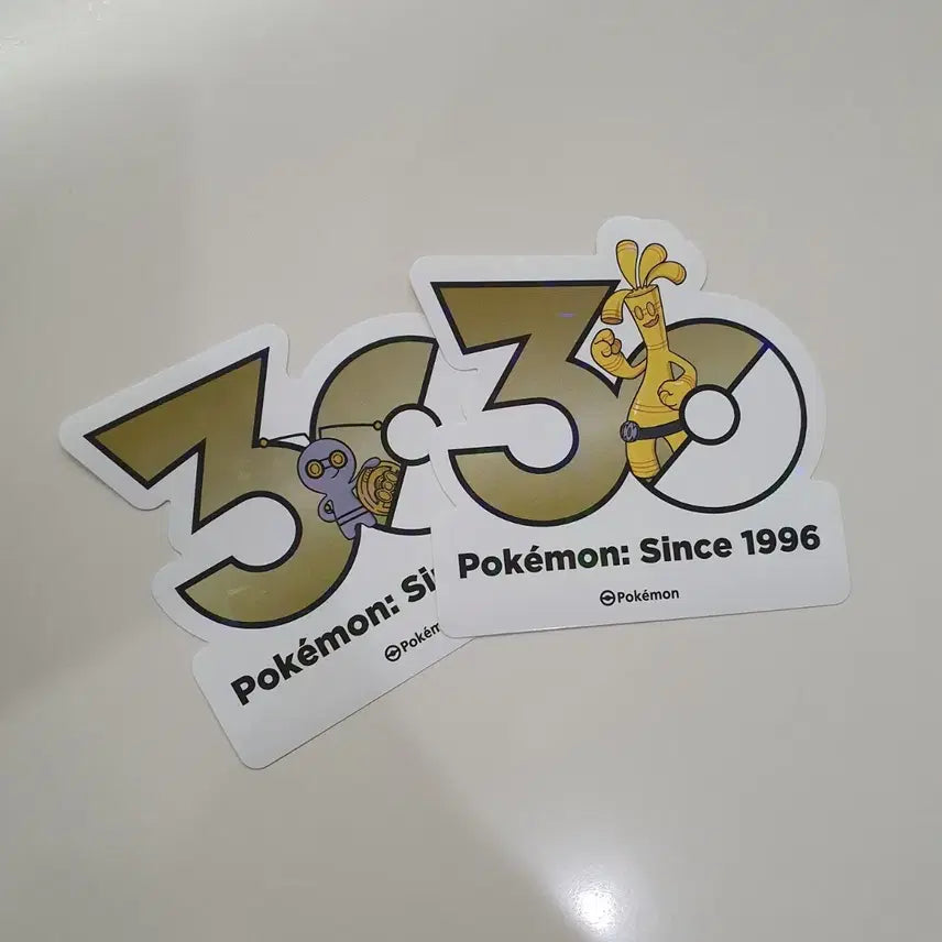 [BUNJANG] Pokemon 30th Anniversary Logo Stickers Bundle Set / 포켓몬 30주년 로고 스티커 모으령 타부자고 일괄