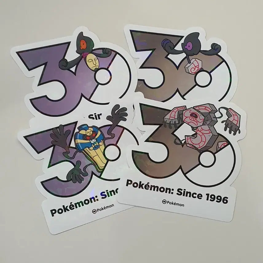 [BUNJANG] Pokemon 30th Anniversary Logo Sticker Set - Desumasu Evolution Line / 포켓몬 30주년 로고 스티커 데스마스 데스니칸 데스판 세트