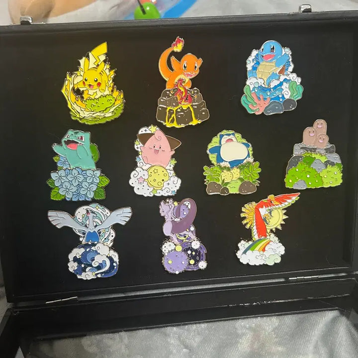 [BUNJANG] Isak Toast Pokemon Badge Full Set with Case / 이삭토스트 포켓몬 뱃찌 전종 세트 케이스포함