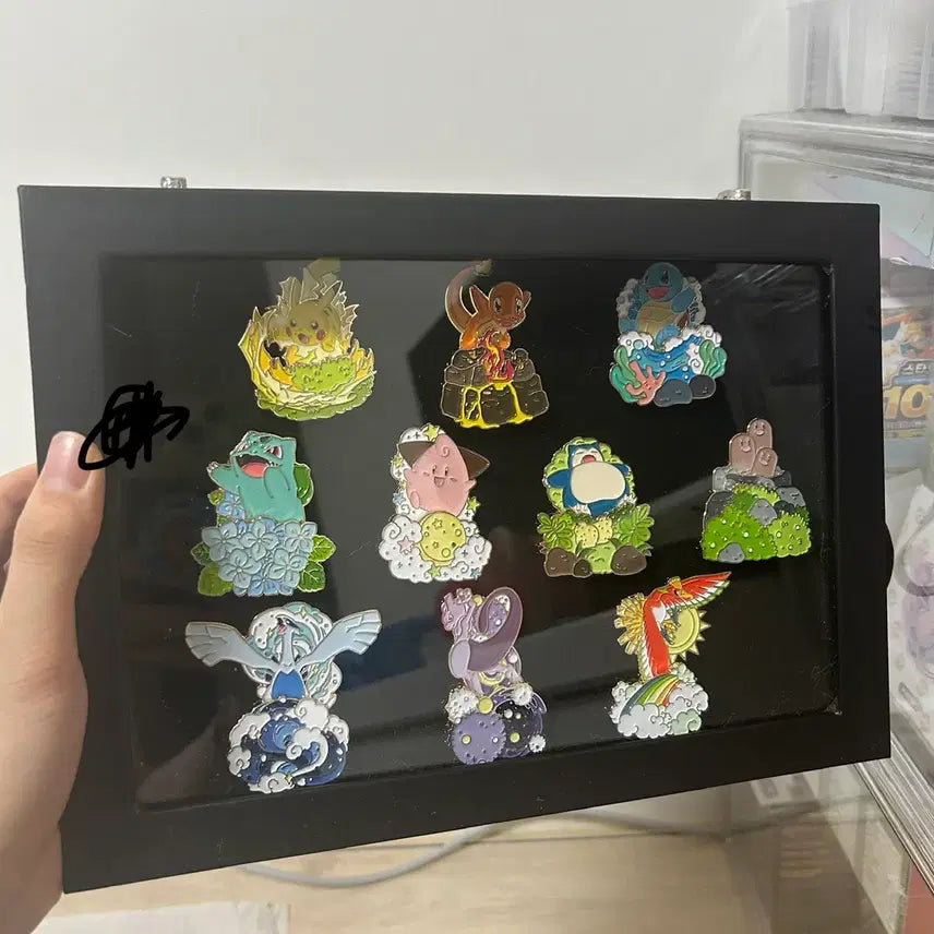 [BUNJANG] Isak Toast Pokemon Badge Full Set with Case / 이삭토스트 포켓몬 뱃찌 전종 세트 케이스포함