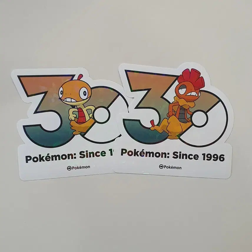 [BUNJANG] Pokemon 30th Anniversary Logo Stickers (Gonyurung, Gonyulgeoni) Bundle Set / 포켓몬 30주년 로고 스티커 곤율랭 곤율거니 일괄