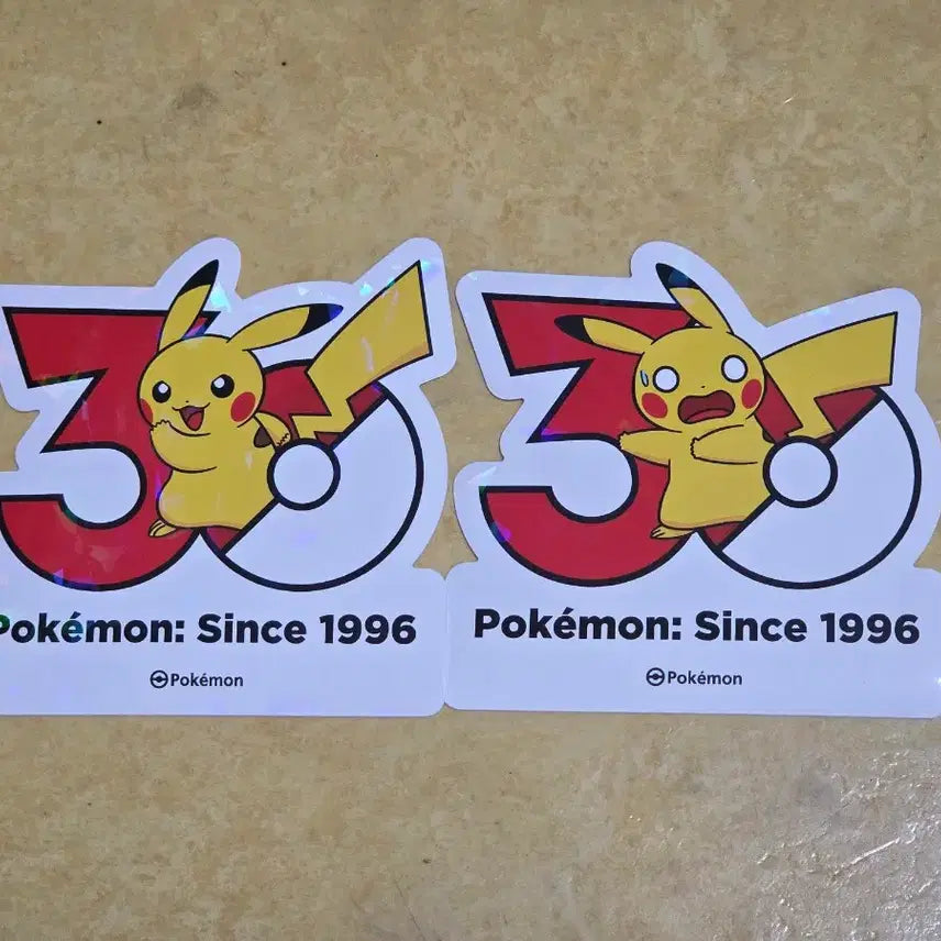 [BUNJANG] Pokemon 30th Anniversary Logo Sticker Pikachu / 포켓몬스터 30주년 로고스티커 피카츄