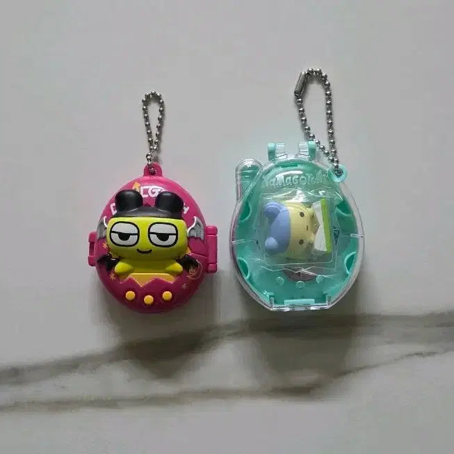 [BUNJANG] Bandai Tamagotchi Gacha Keyring Mametchi Set (Young Mametchi, Devil Mametchi) / 판매) 다마고치 가챠 키링 마메치 세트 콜렉터블 하비타임 스윙케이스