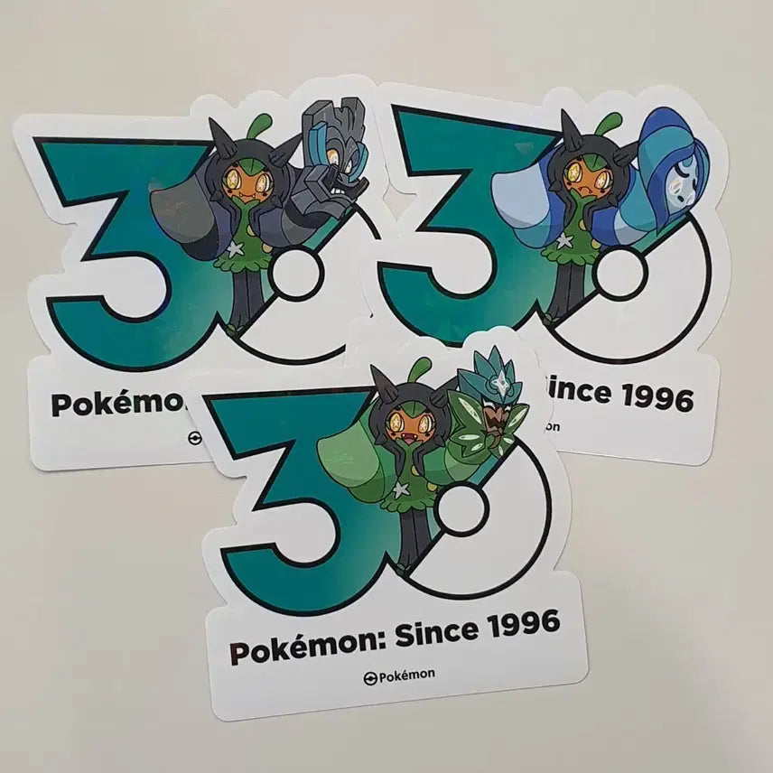 [BUNJANG] Pokemon 30th Anniversary Logo Sticker Ogervan Set / 포켓몬 30주년 로고 스티커 오거폰 세트