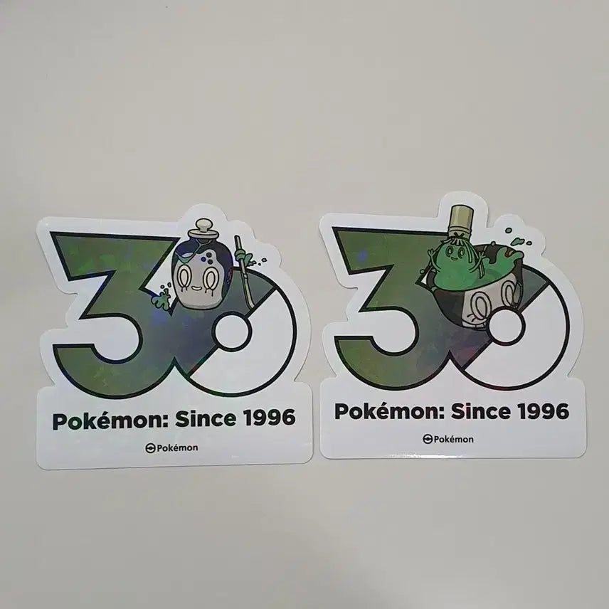 [BUNJANG] Pokemon 30th Anniversary Logo Sticker Bundle Set (Chardes, Gu-rincha) / 포켓몬 30주년 로고 스티커 차데스 그우린차 일괄
