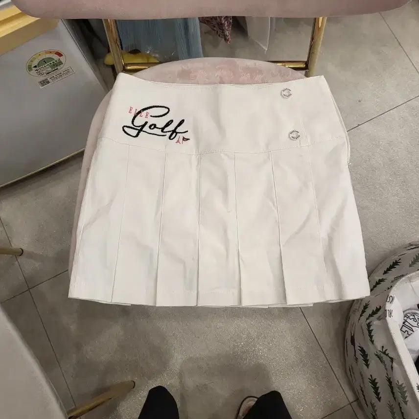[BUNJANG] Elle Golf Pleated Skirt White / 엘르골프 플리츠 스커트 화이트