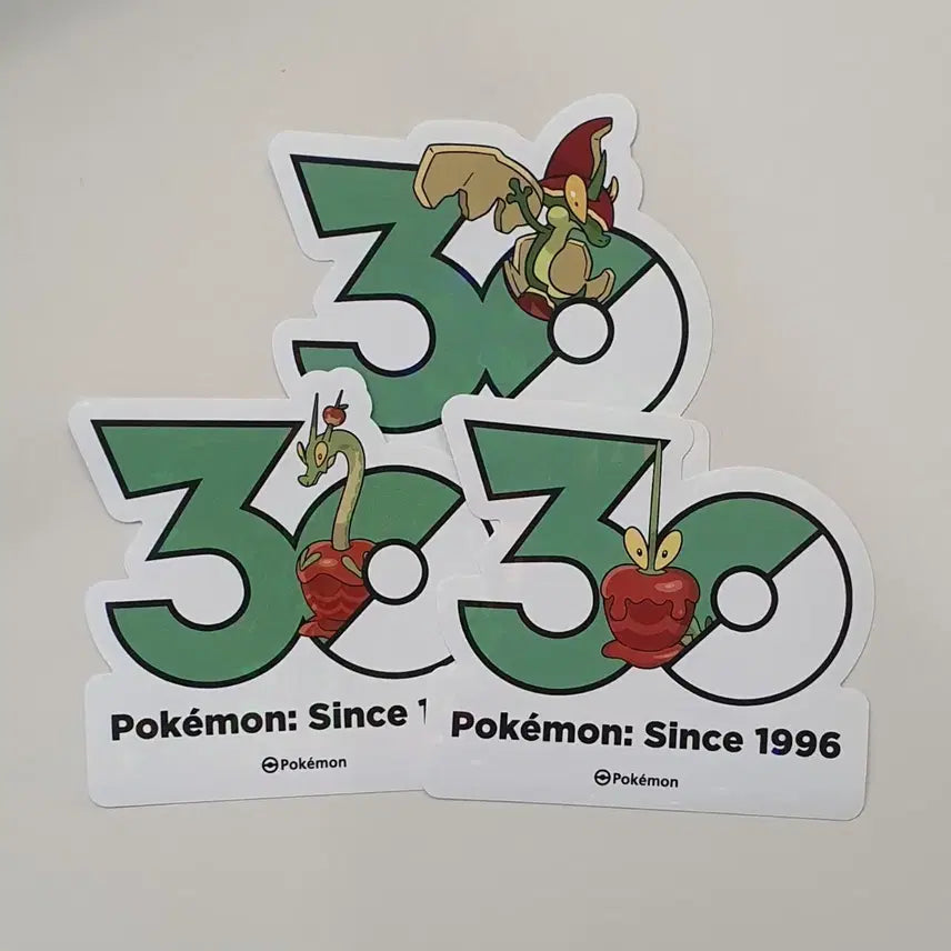 [BUNJANG] Pokemon 30th Anniversary Logo Sticker Set / 포켓몬 30주년 로고 스티커 애프룡 세트