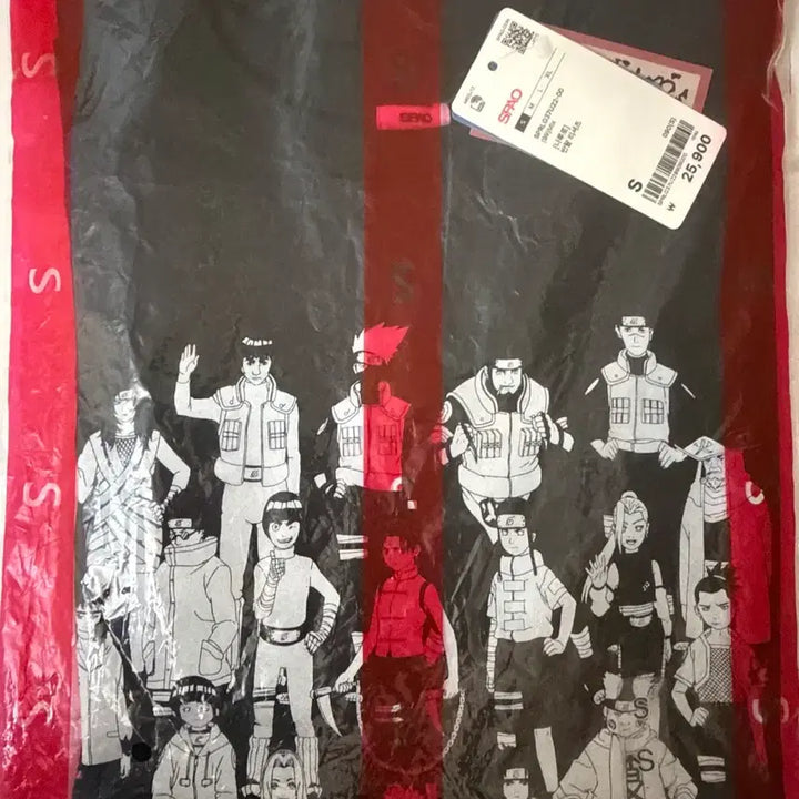 [BUNJANG] Spao Naruto Mix Short Sleeve T-Shirt S / [미개봉] 스파오 나루토 반팔 티셔츠 믹스 S