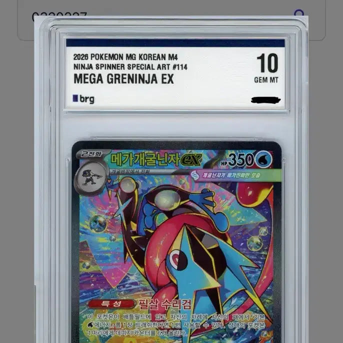 [BUNJANG] Pokemon Card Mega Blastoise EX SAR GEM MT 10 / 포켓몬카드 메가개굴닌자 EX SAR brg 10