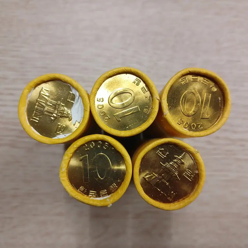 [BUNJANG] Lot of 5 (2005) 10th Anniversary Uncirculated Rolls / 2005년 구 10주 롤 5개
