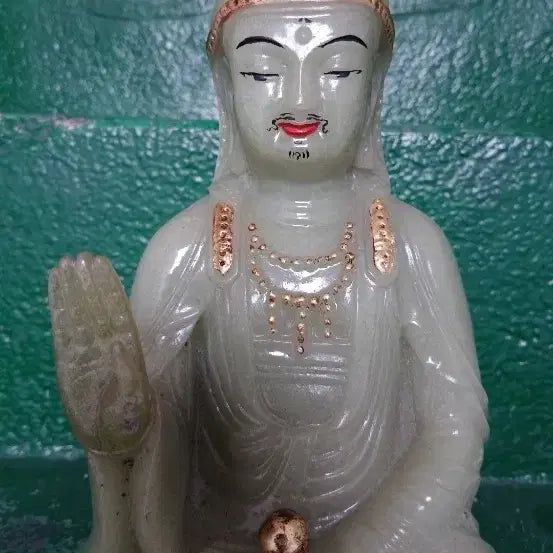 [BUNJANG] 25cm Jade Buddha Statue / 25센치 청옥  부처님