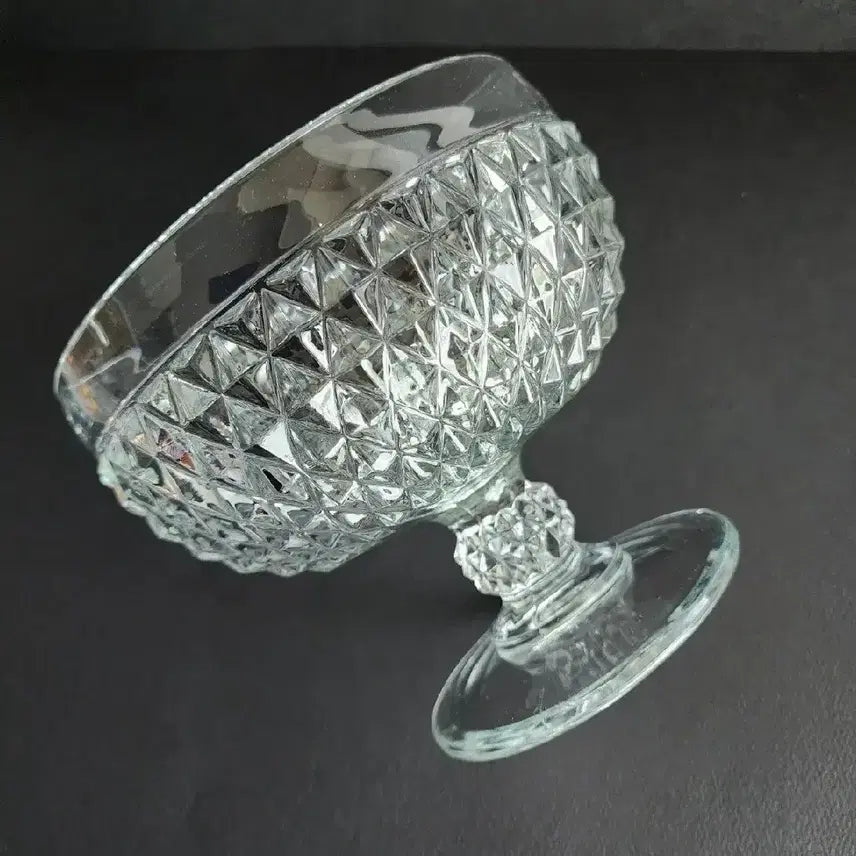 [BUNJANG] Indiana Glass Diamond Point Embossed Compote Candy Dish / 컴포터/미국 인디아나 글라스/빈티지 장식품 캔디디쉬