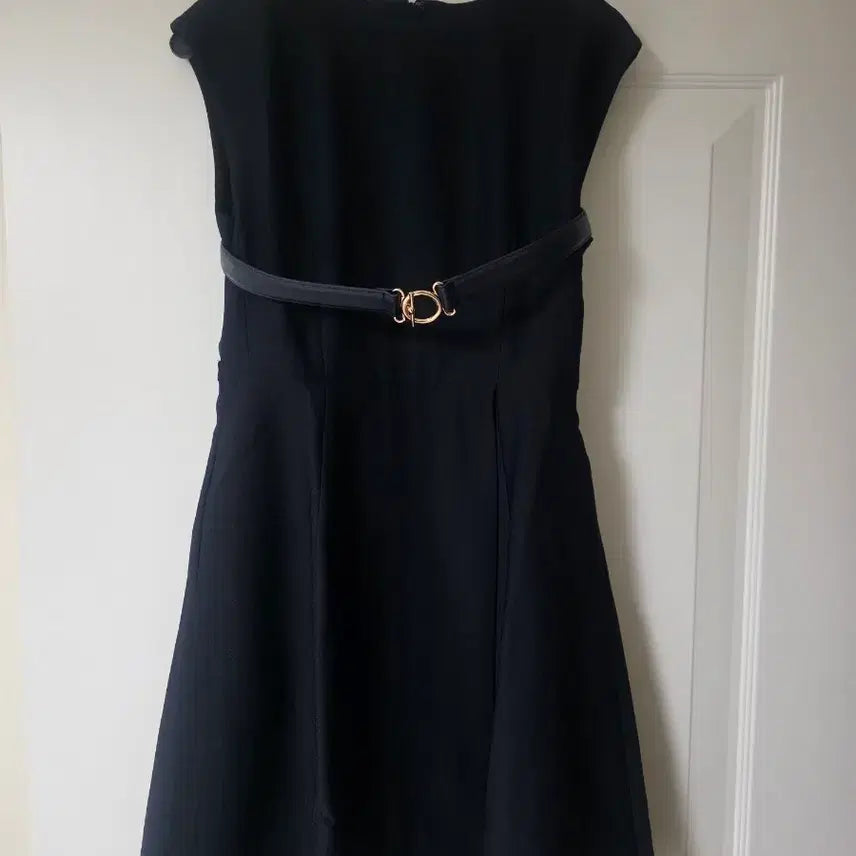 [BUNJANG] TIME Navy Dress with Belt / Time 네이비 원피스 벨트 포함