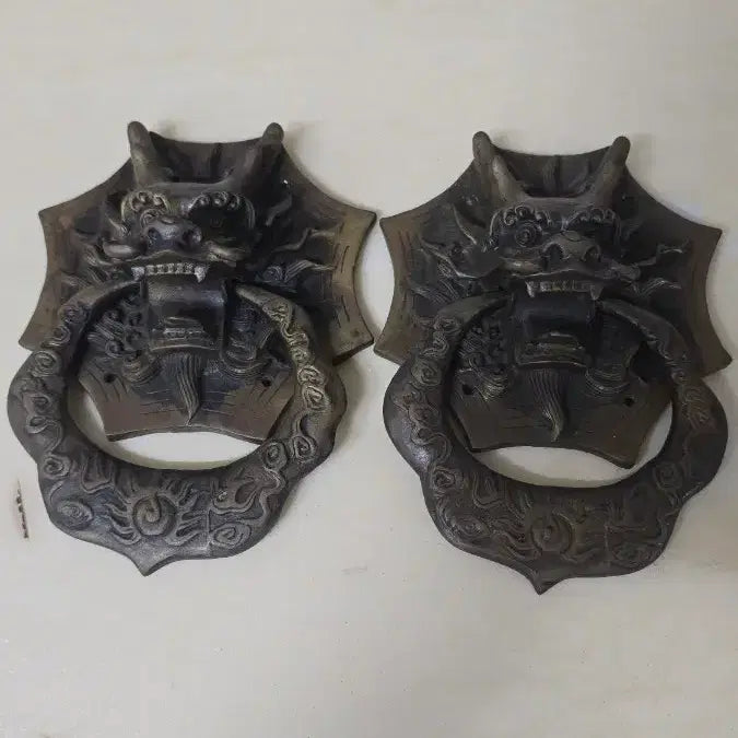 [BUNJANG] Bronze Dragon Head Door Knocker Set / 청동  (용머리 문고리)한쌍