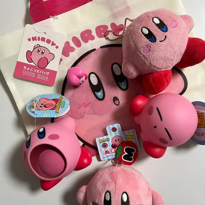 [BUNJANG] Kirby Big Size Soft Vinyl Figure Keychain Bundle Set / 일괄) 별의 커비 피규어 인형 소프비 빅사이즈 빅소프비 키링 하트 가방