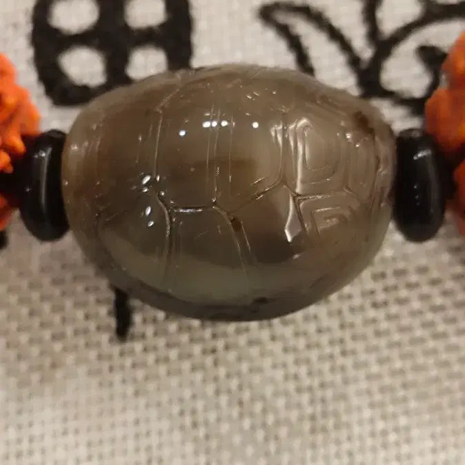 [BUNJANG] 20mm Turtle Type Rudraksha Bracelet / 네팔 대금강보리수 루드락샤  거북원석 타입 팔찌20mm