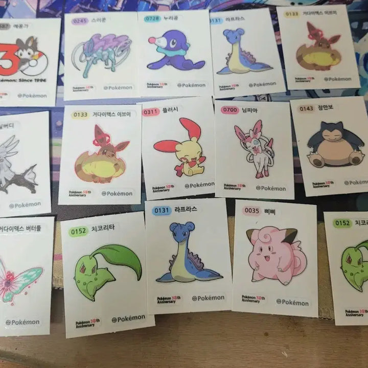 [BUNJANG] Pokemon 30th Anniversary Sticker Bundle / 포켓몬 30주년 띠부띠부씰 일괄로 팔아요