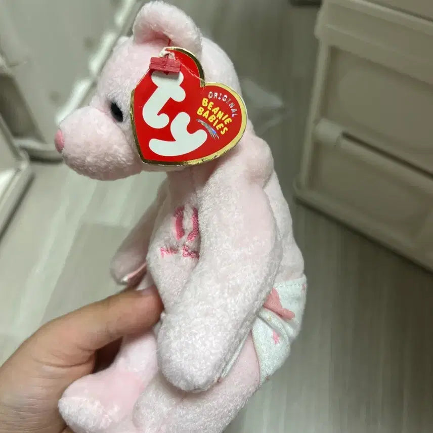 [BUNJANG] Japan Pink Bear TY Bear Doll / 일본 핑크 곰 티와이 곰인형
