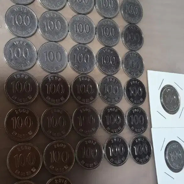 [BUNJANG] 100 Won &amp; 500 Won Coin Collection (1971-2019) / 동전 사용제100원500원 줄세우기