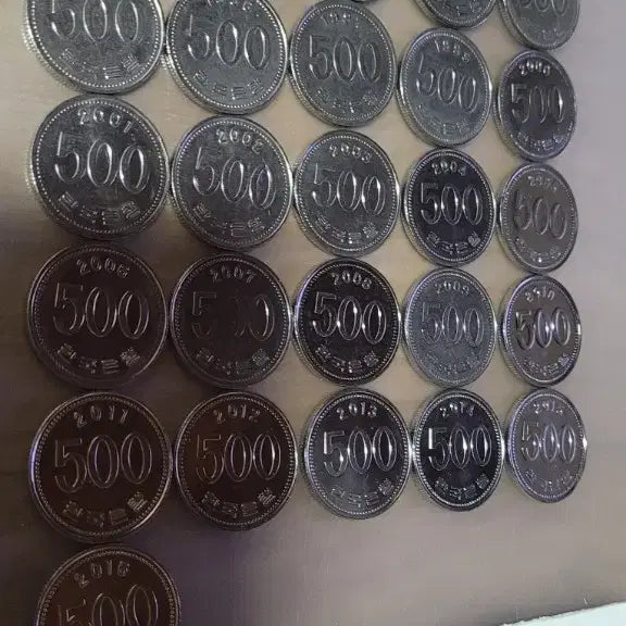 [BUNJANG] 100 Won &amp; 500 Won Coin Collection (1971-2019) / 동전 사용제100원500원 줄세우기