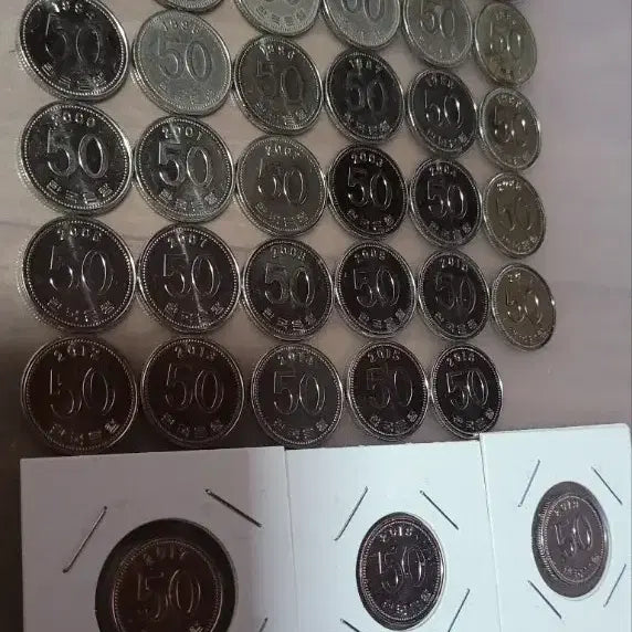 [BUNJANG] 1972-2020 50 Won Coin Set / 동전 사용제 50원 줄세우기