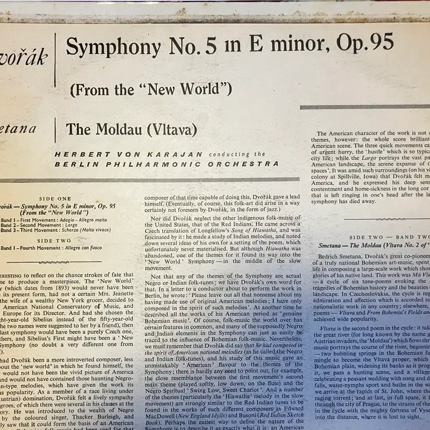 [BUNJANG] Herbert von Karajan Berlin Philharmonic Dvořák Symphony No. 9 &