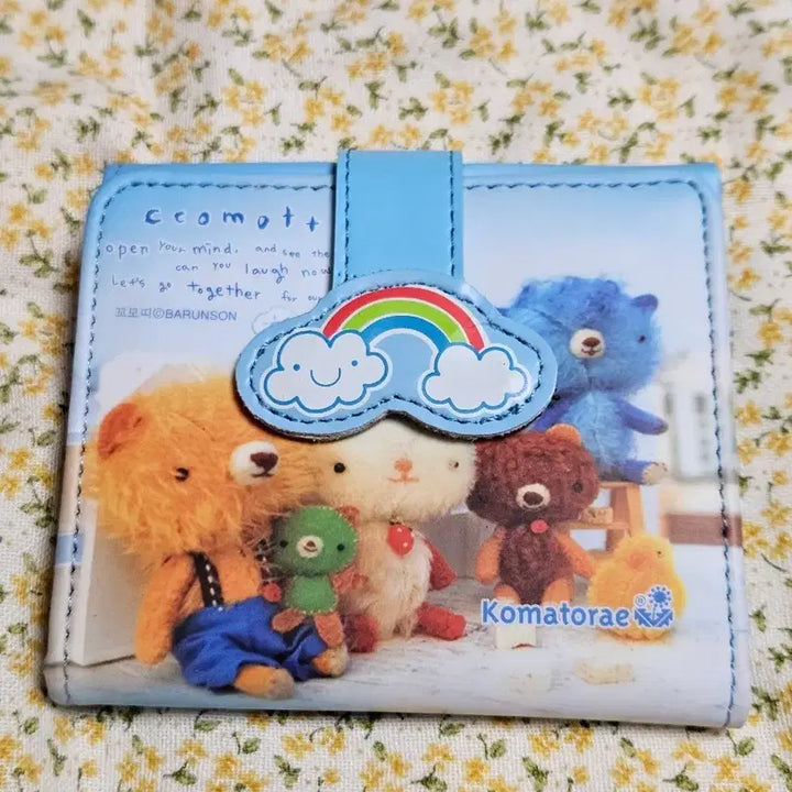 [BUNJANG] Comotti Blue Bear Pattern Vintage Wallet / 고전문구) 꼬모띠 파란색 지갑 곰돌이 패턴 고전지갑 빈티지지갑