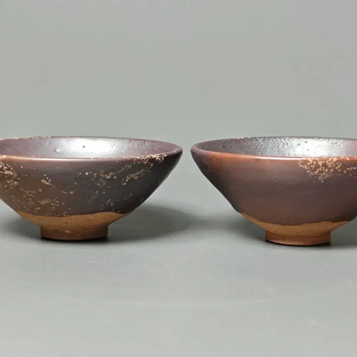 [BUNJANG] Yuan Dynasty Style Celadon Tea Bowls (Pair), Chinese Porcelain Antique Collectible / [진품] 원대 자주유 다완 2점 일괄 출토품 중국도자기 골동품 수집품