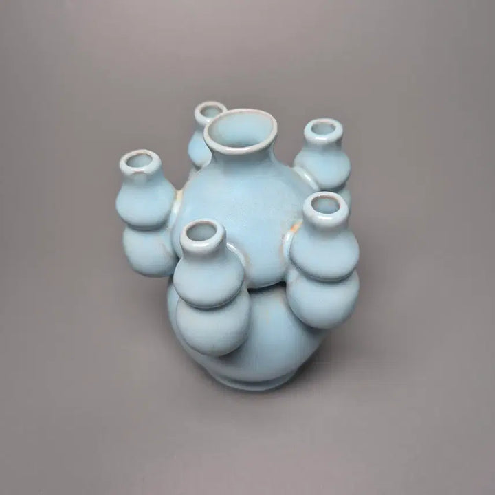 [BUNJANG] Northern Song Dynasty Yaozhou Celadon Lotus Vase / 북송 여요 청자 천청유 오련호로병 중국도자기 골동품 고미술품 수집품