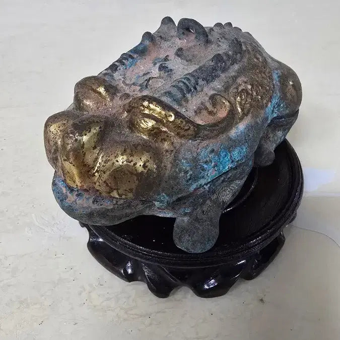 [BUNJANG] Bronze Toad Incense Burner/Ornament / 금동두꺼비(삼족섬) 향로/소품