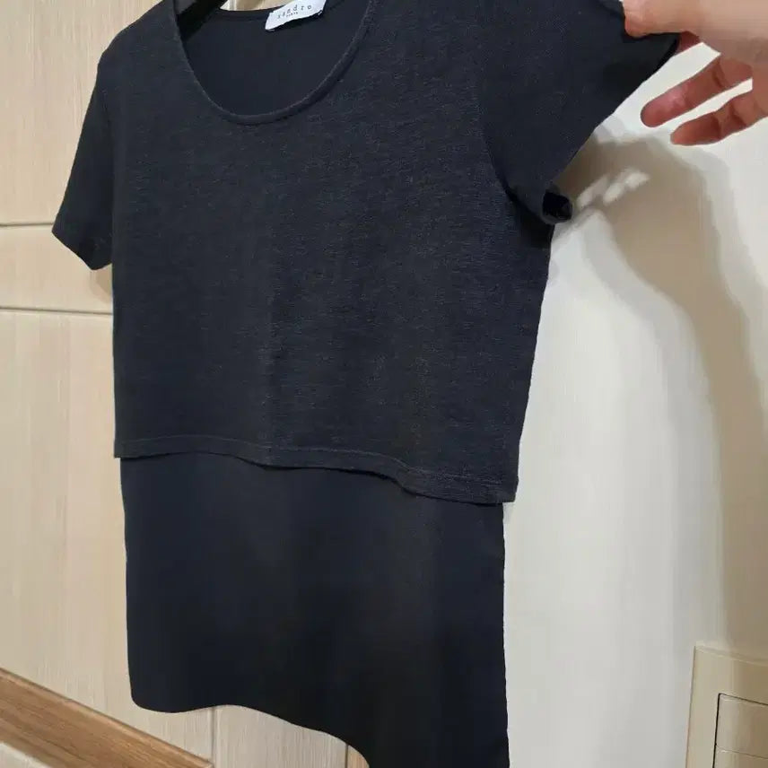 [BUNJANG] Sandro Black Linen Blend T-Shirt / 산드로 티셔츠