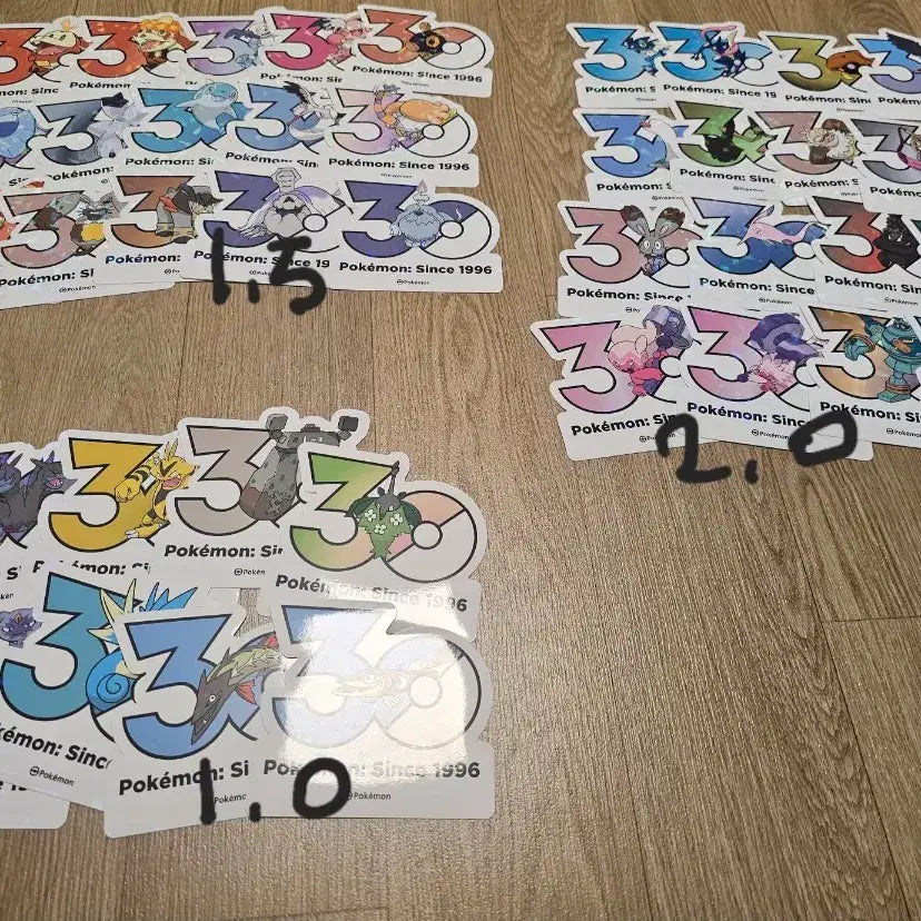 [BUNJANG] Pokemon 30th Anniversary Sticker Set / 포켓몬 성수 팝업 30주년 스티커 라인별 판매