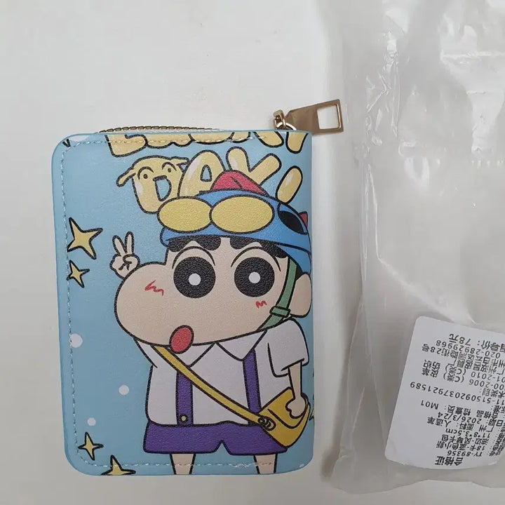 [BUNJANG] Crayon Shin-chan Blue Card Holder New / 짱구는못말려 카드지갑 파란색 새상품