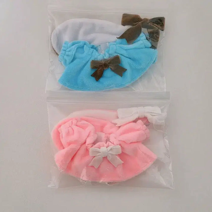 [BUNJANG] 10cm Doll Clothes Bundle Set (Buttercream Cake) / 10cm 솜인형옷 민초, 딸기 2개 일괄(원가5.0)