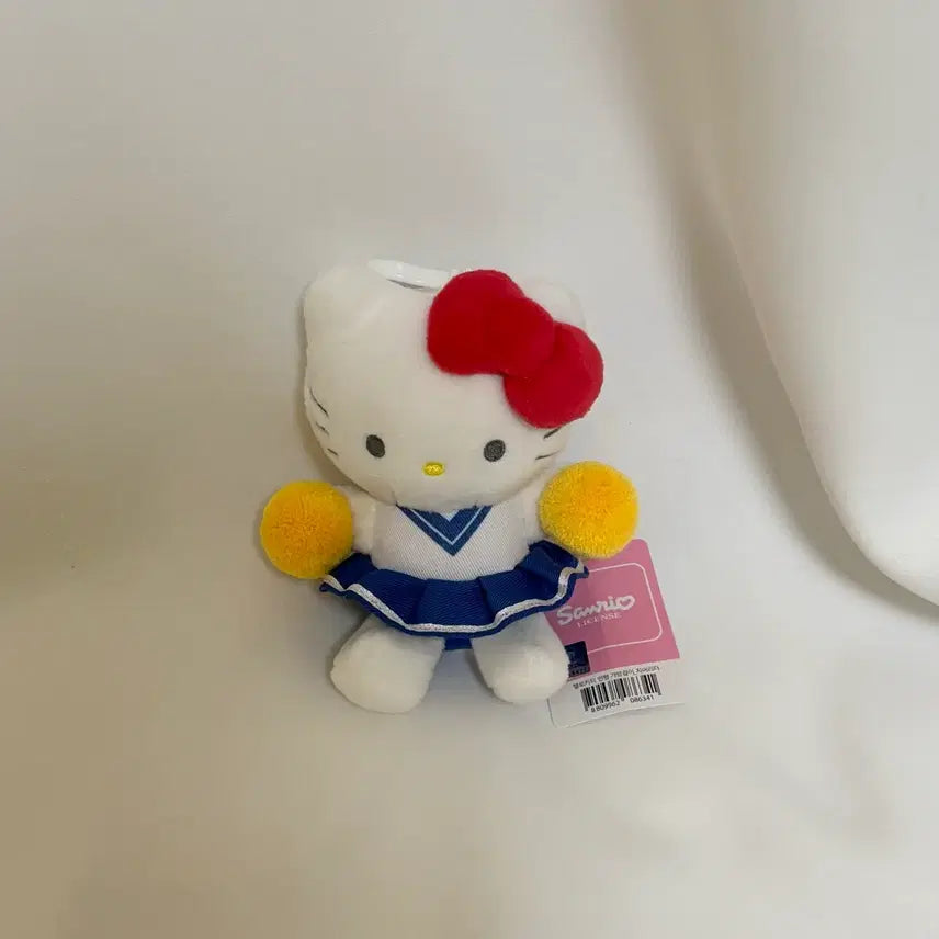 [BUNJANG] Sanrio Hello Kitty Cheerleader Plush Keychain / 산리오 키티 치어리더 인형 키링
