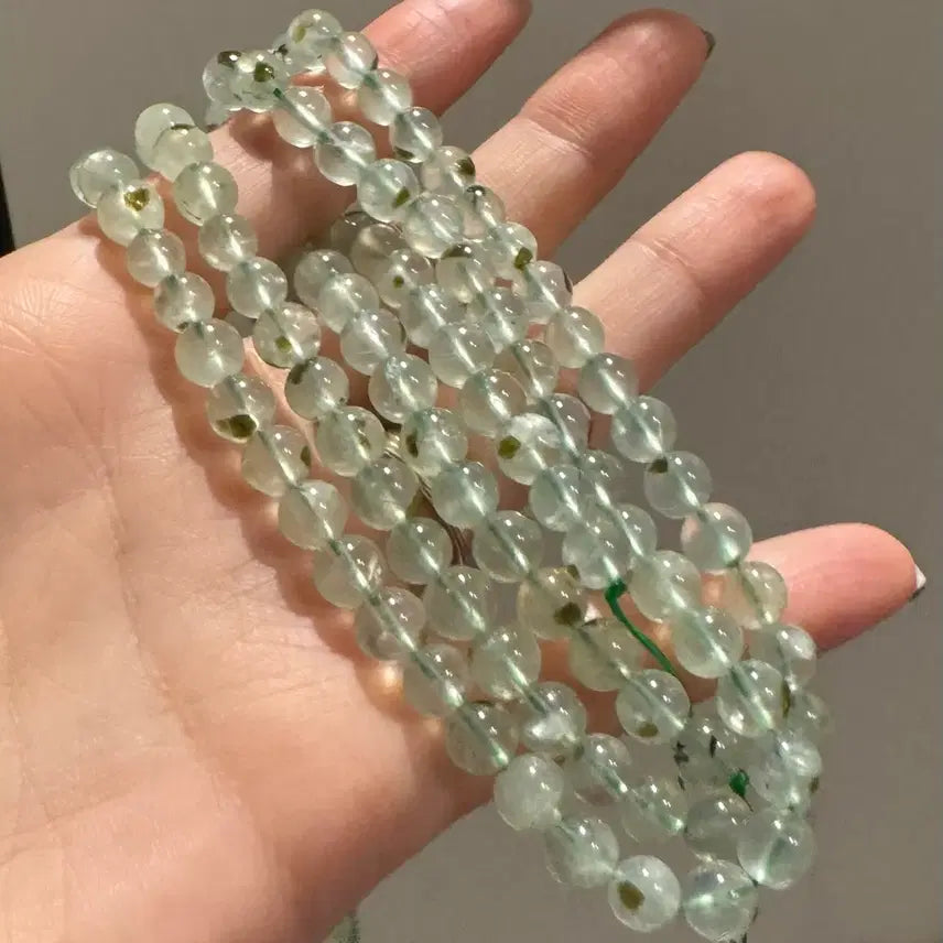 [BUNJANG] Prehnite Raw Gemstone Beads 6.8mm / 프레나이트 원석 비즈 6.8mm
