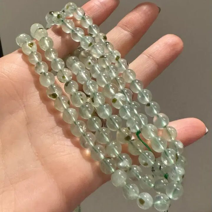 [BUNJANG] Prehnite Raw Gemstone Beads 6.8mm / 프레나이트 원석 비즈 6.8mm