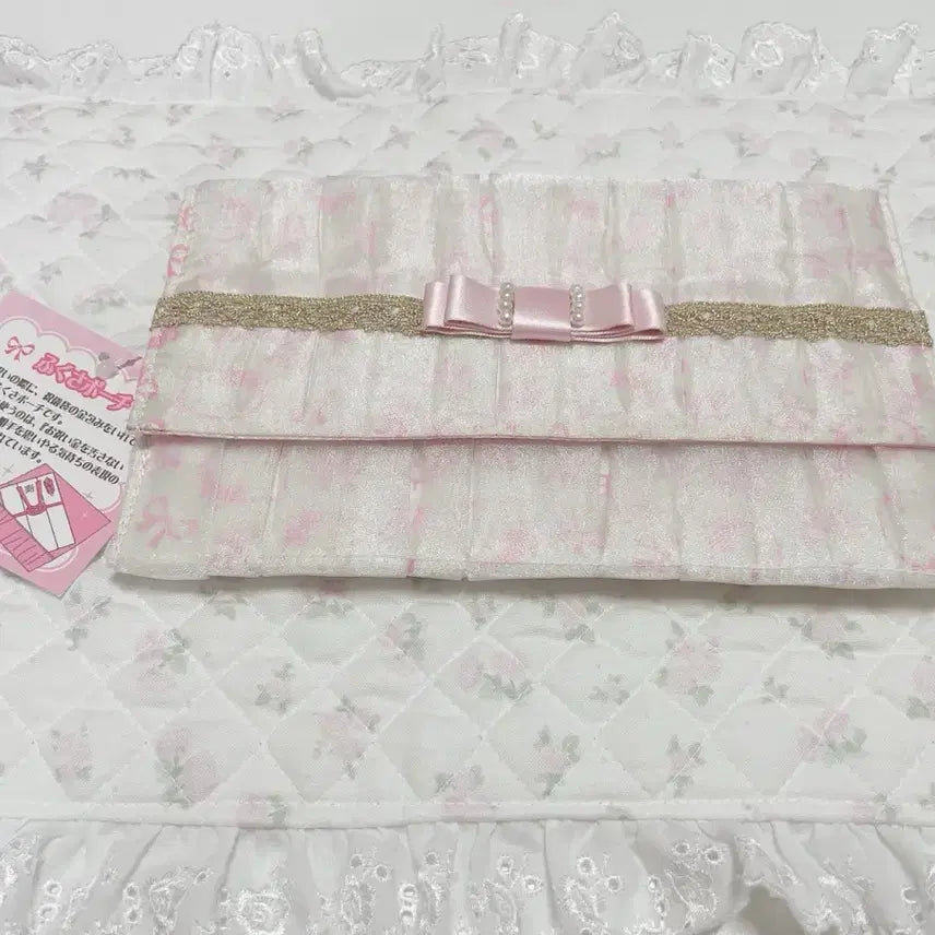 [BUNJANG] Vintage Kitty Ribbon Pouch / 고전 키티 리본 파우치