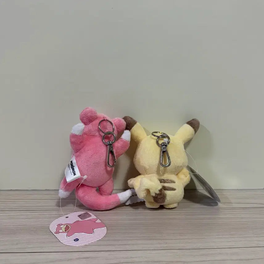 [BUNJANG] Pokemon Slowpoke &amp; Slowbro "Pocket Piece" Pikachu Doll Keychain Set / [일괄] 포켓몬스터 야돈 포켓피스 피카츄 인형 키링 세트