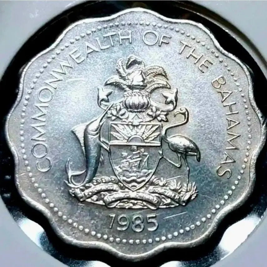 [BUNJANG] Bahamas 1985 10 Cent Uncirculated Coin / 바하마 1985년 미사용 10센트.외국주화 주화 화폐 동전