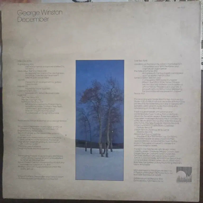 [BUNJANG] George Winston December LP / George Winston_December_LP USA