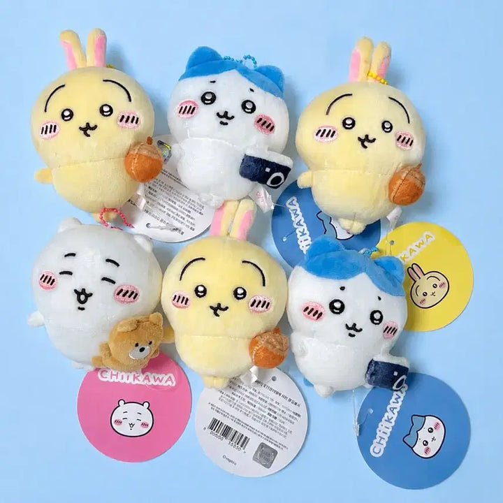 [BUNJANG] Chiikawa Stress Ball Plush Keychain (Hachiware, Usagi) / 정품 ) 치이카와 스트레스볼 하치와레 우사기 인형 키링