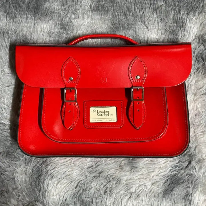 [BUNJANG] Cambridge The Leather Satchel Glossy Red / 캠브릿지 더 레더 사첼 유광 빨간색(새상품)