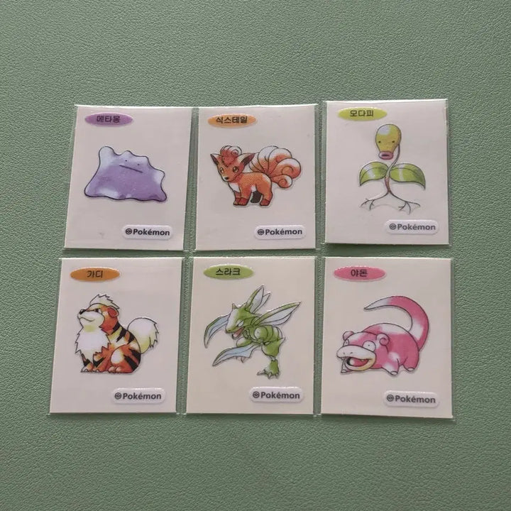 [BUNJANG] Pokemon 30th Anniversary Artwork Ttibusil Bundle Set / 6장 일괄 - 포켓몬 30주년 아트워크 띠부씰